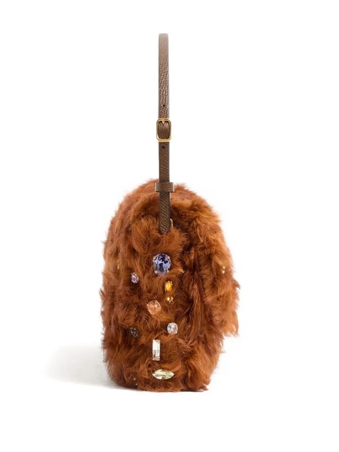 Valentino Garavani DeVain soft small shoulder bag - Brown - zdjęcie produktu nr 2