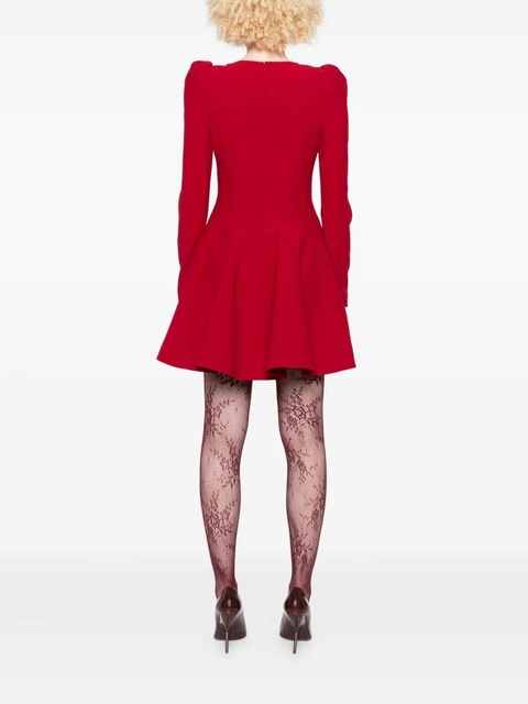 Alexander McQueen puff-sleeve fitted dress - Red - zdjęcie produktu nr 2