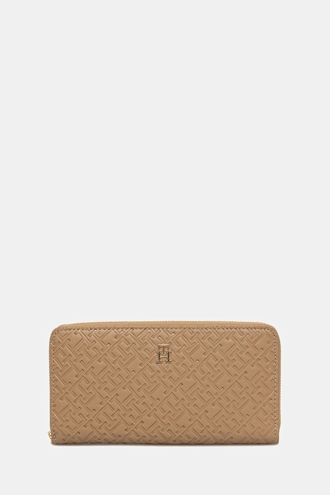 Tommy Hilfiger portfel damski kolor beżowy AW0AW17955 - zdjęcie produktu nr 1