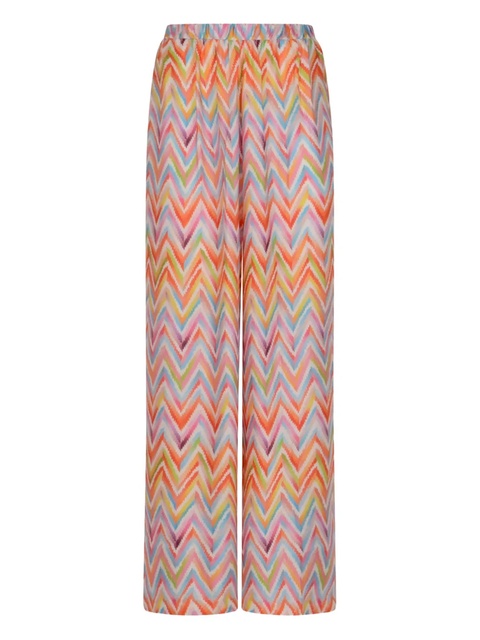 Missoni chevron-pattern palazzo trousers - Orange - zdjęcie produktu nr 1