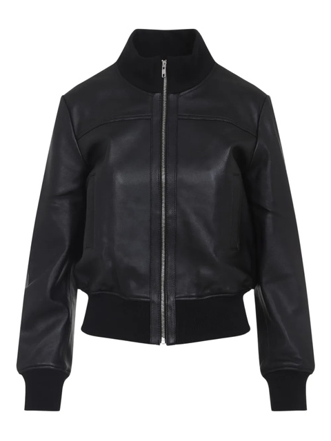 The Frankie Shop zip-front ribbed-cuff jacket - Black - zdjęcie produktu nr 1