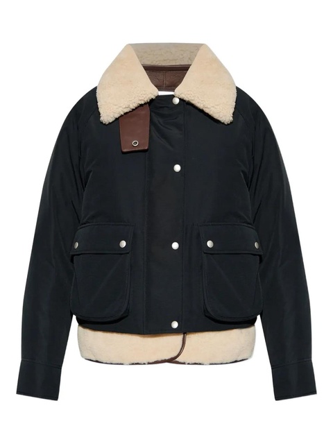LOEWE shearling-collar pocket jacket - Black - zdjęcie produktu nr 1
