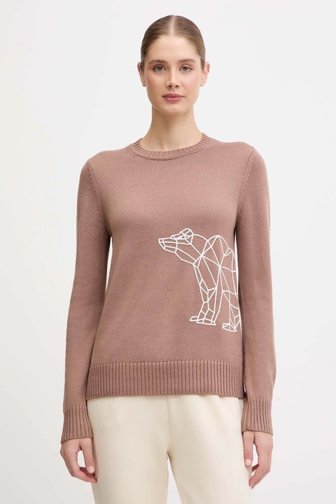 EA7 Emporio Armani sweter damski kolor brązowy AF17574.7W000700 - zdjęcie produktu nr 1