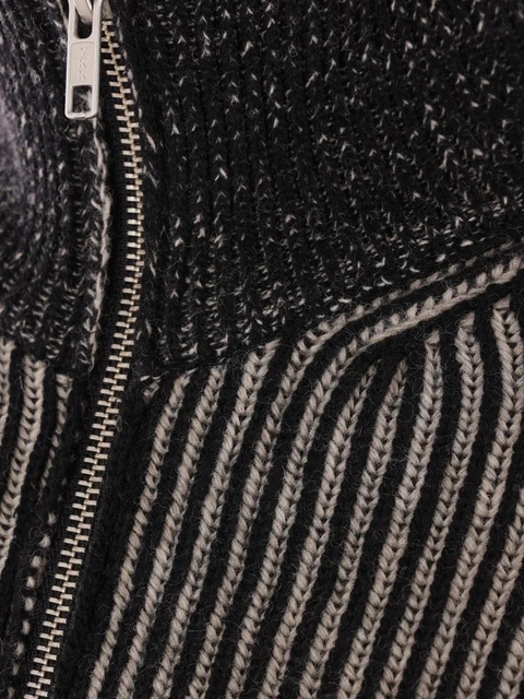 MM6 Maison Margiela distressed effect cardigan - Black - zdjęcie produktu nr 2