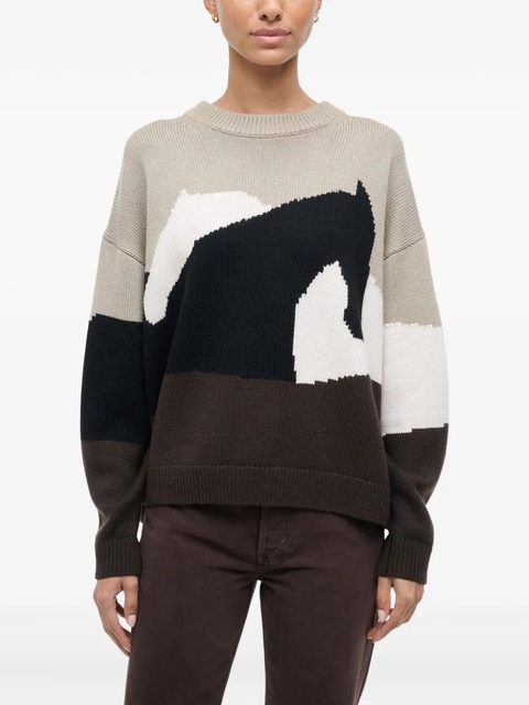 STAUD Giada dropped-shoulder sweater - Neutrals - zdjęcie produktu nr 1