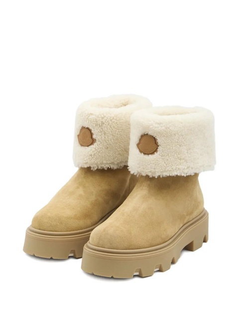 Moncler Aurea shearling logo patch boots - Neutrals - zdjęcie produktu nr 2