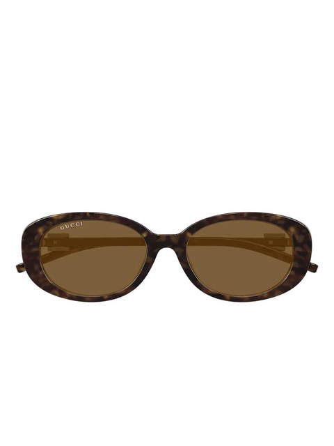 Gucci Eyewear oval-frame sunglasses - Brown - zdjęcie produktu nr 1