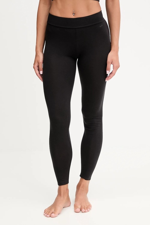 BOSS legginsy lounge z domieszką wełny damskie kolor czarny gładkie 50550092 - zdjęcie produktu nr 1