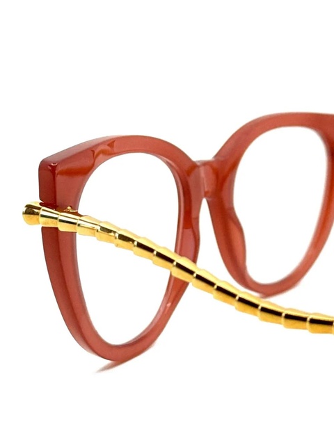 Bvlgari beaded-temple cat-eye glasses - Orange - zdjęcie produktu nr 2