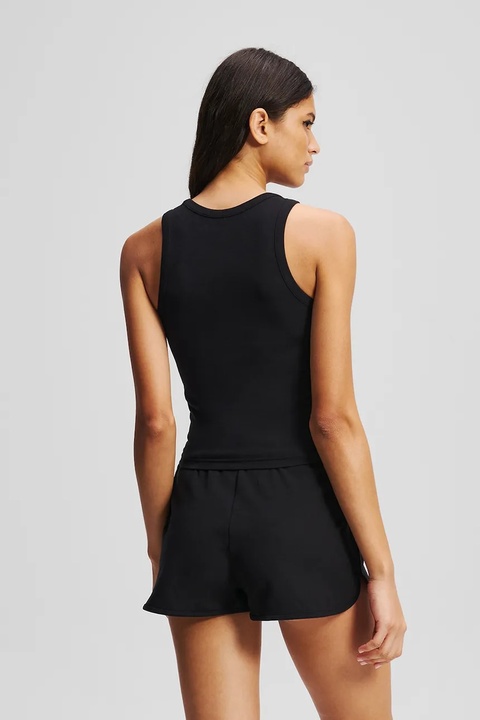 Karl Lagerfeld szorty damskie kolor czarny z aplikacją medium waist A3W44007 - zdjęcie produktu nr 2