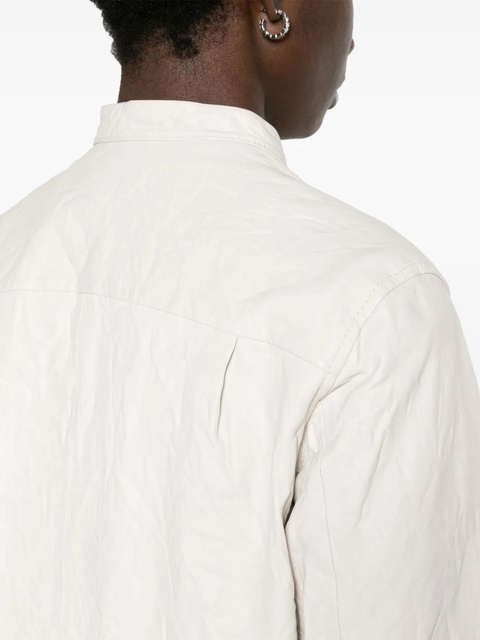 Zadig&Voltaire crinkled leather overshirt - Neutrals - zdjęcie produktu nr 2