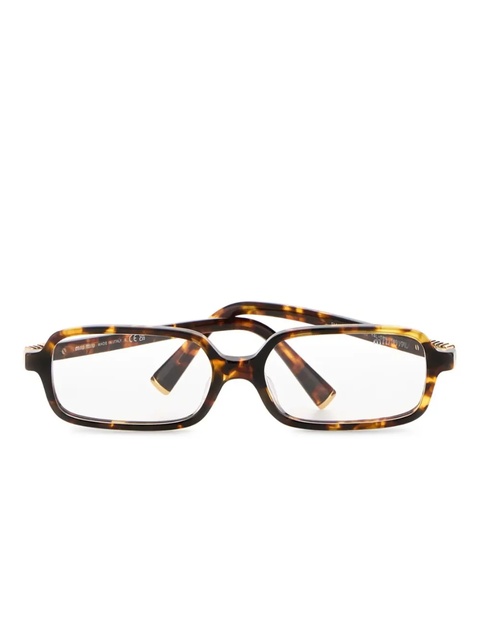 Miu Miu Eyewear rectangle-frame glasses - Brown - zdjęcie produktu nr 1