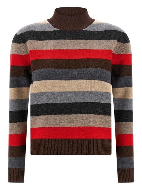 Tory Burch striped-patter wool pullover - Red - zdjęcie produktu nr 2