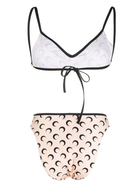 Marine Serre Crescent Moon-print bikini - Neutrals - zdjęcie produktu nr 2