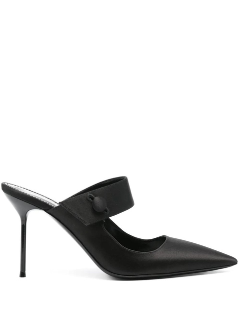 Paris Texas 90mm satin mules - Black - zdjęcie produktu nr 1
