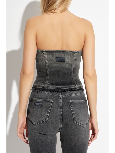 GANNI denim top - Grey - zdjęcie produktu nr 2