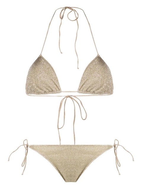 Oséree metallic-thread halterneck bikini - Gold - zdjęcie produktu nr 1