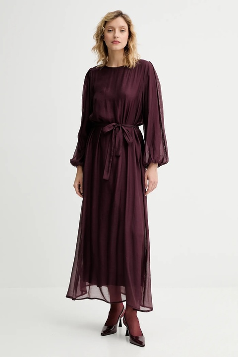 Answear.LAB sukienka kolor bordowy maxi oversize - zdjęcie produktu nr 2