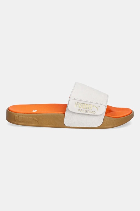 Puma klapki zamszowe Leadcat 2.0 Palermo Foil kolor beżowy 399041 - zdjęcie produktu nr 1