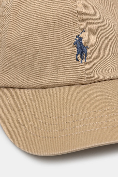 Polo Ralph Lauren czapka z daszkiem bawełniana kolor beżowy gładka 211912843 - zdjęcie produktu nr 2