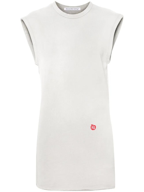 Alexander Wang logo-print jersey mini dress - Grey - zdjęcie produktu nr 1