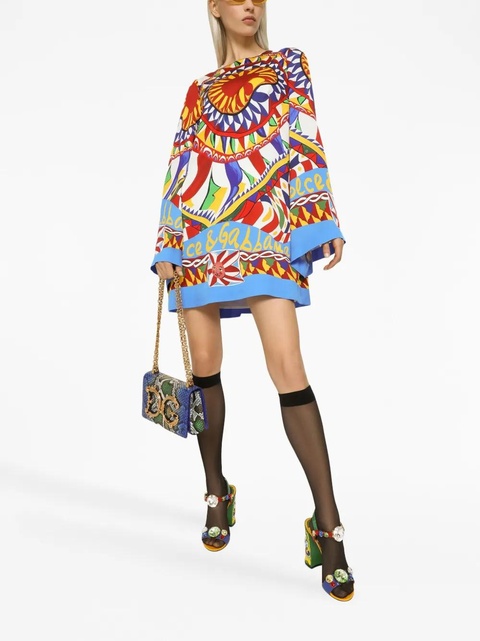 Dolce & Gabbana DG Girls python-effect crossbody bag - Blue - zdjęcie produktu nr 2