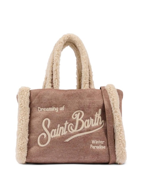 MC2 Saint Barth embroidery faux-fur bag - Brown - zdjęcie produktu nr 1