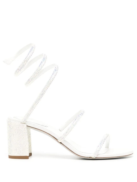 René Caovilla Cleo 80mm crystal-embellished sandals - White - zdjęcie produktu nr 1