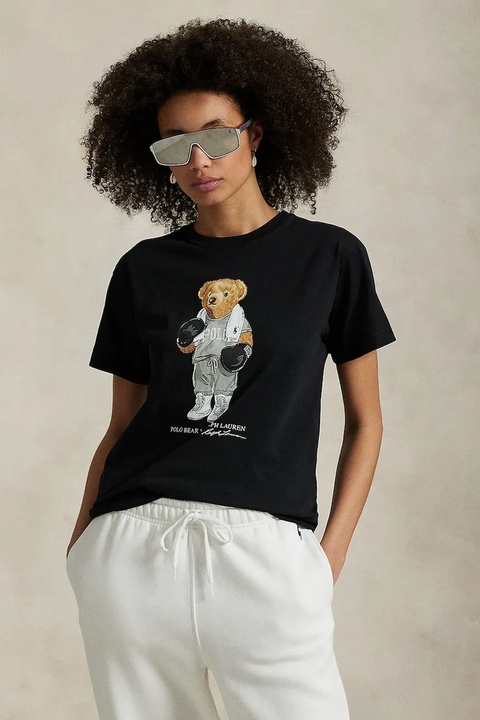 Polo Ralph Lauren t-shirt bawełniany damski kolor czarny 211971709 - zdjęcie produktu nr 1