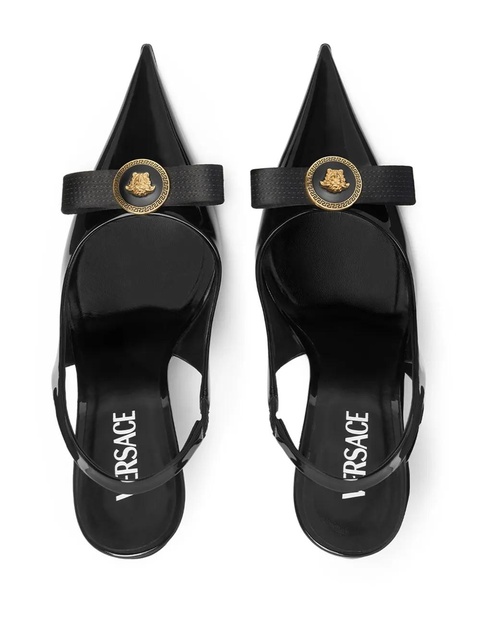 Versace Gianni 120mm leather pumps - Black - zdjęcie produktu nr 2