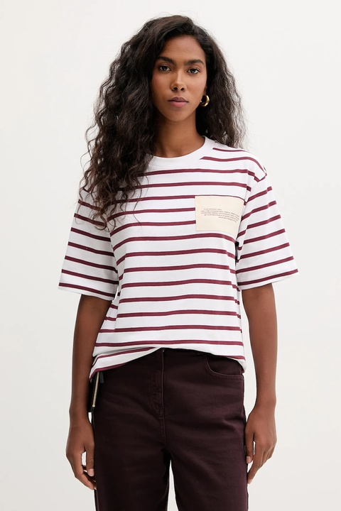 MAX&Co. t-shirt bawełniany damski kolor biały 2528976021200 - zdjęcie produktu nr 1