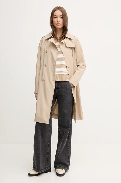 United Colors of Benetton sweter bawełniany damski kolor beżowy 1494E10CW - zdjęcie produktu nr 2