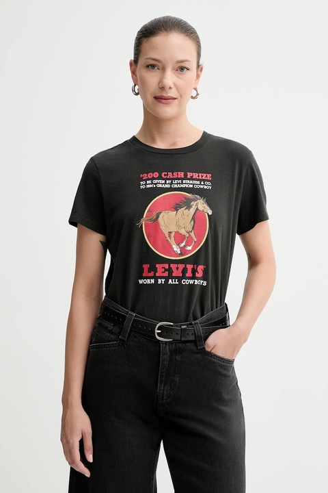 Levi's t-shirt bawełniany damski kolor czarny A8804 - zdjęcie produktu nr 2