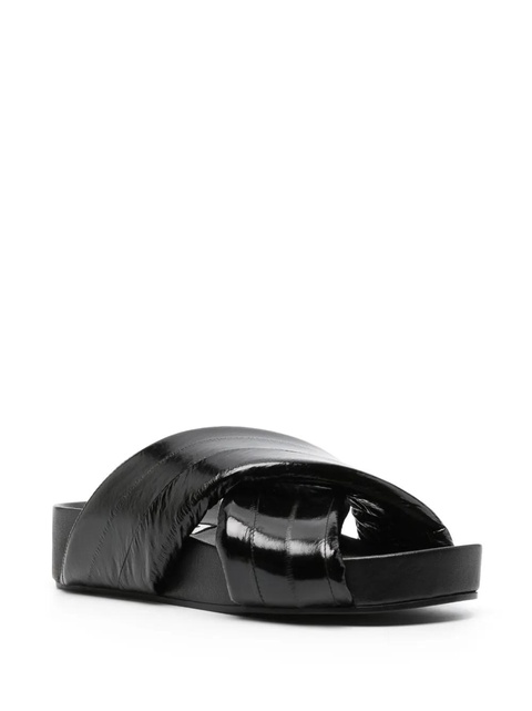 Jil Sander crossover-strap leather sandals - Black - zdjęcie produktu nr 2