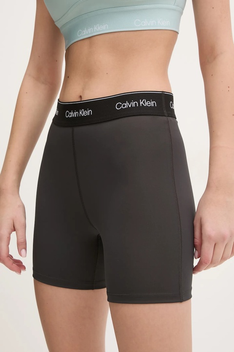 Calvin Klein Performance szorty treningowe kolor czarny z nadrukiem high waist LVGWS5L706 - zdjęcie produktu nr 1