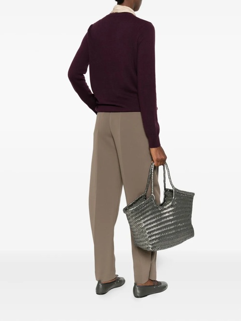 DRAGON DIFFUSION Nantucket leather tote bag - Silver - zdjęcie produktu nr 2