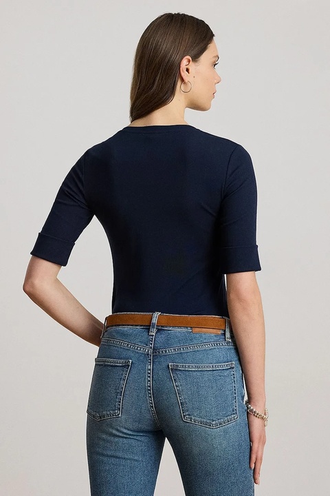Lauren Ralph Lauren t-shirt bawełniany damski kolor granatowy 200815843 - zdjęcie produktu nr 1