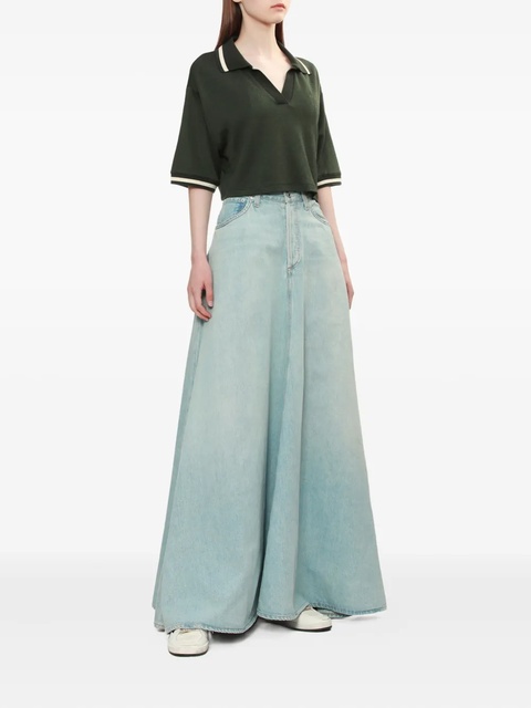 AGOLDE denim flared maxi skirt - Blue - zdjęcie produktu nr 1