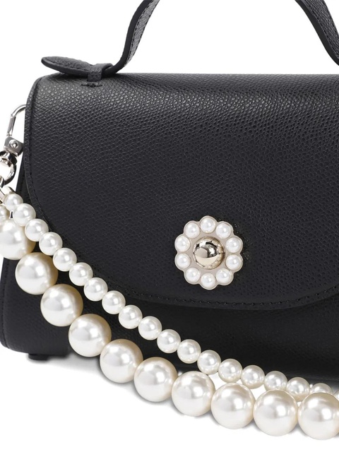 Simone Rocha pearl-embellished satchel bag - Black - zdjęcie produktu nr 2
