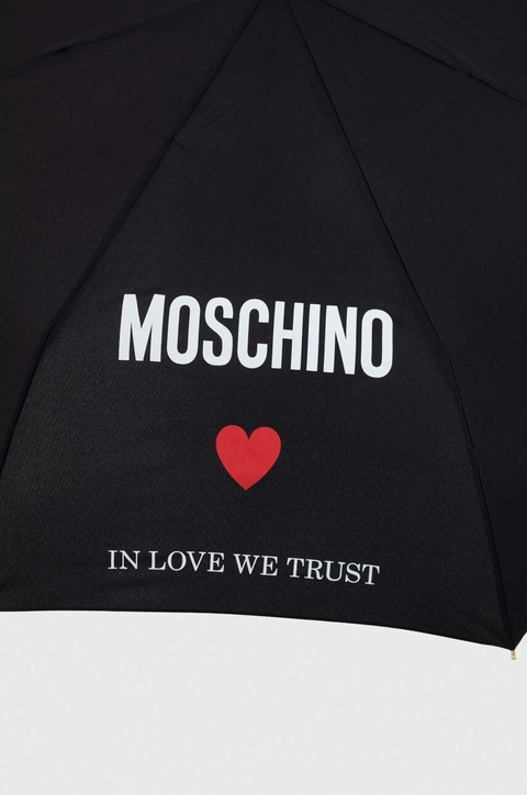 Moschino parasol kolor czarny 8956 OPENCLOSEA - zdjęcie produktu nr 2