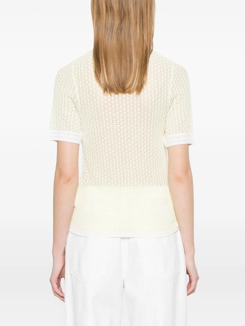SANDRO contrast-trim top - Yellow - zdjęcie produktu nr 2