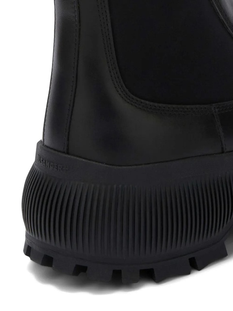 Jil Sander logo-embossed leather boots - Black - zdjęcie produktu nr 2