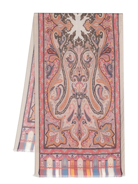 ETRO paisley-print cashmere blend scarf - Neutrals - zdjęcie produktu nr 1