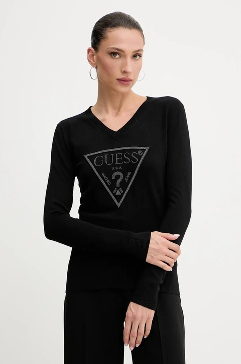 Guess sweter MIRIAM damski kolor czarny lekki W5GR19 Z2NQ2 - zdjęcie produktu nr 1