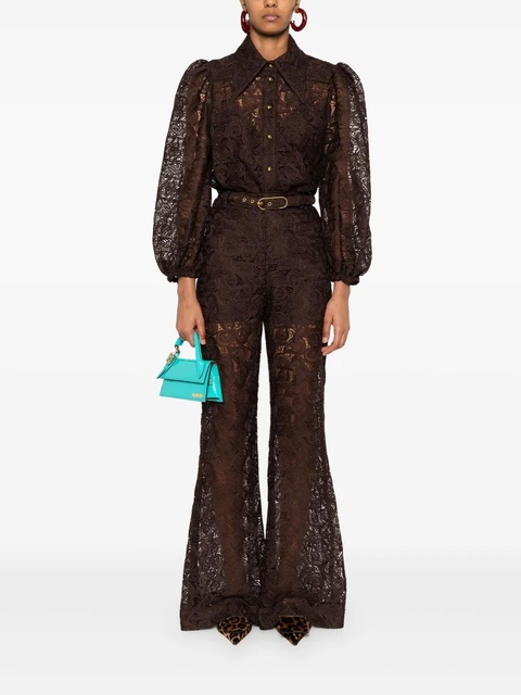 ZIMMERMANN Illustration Lace trousers - Brown - zdjęcie produktu nr 2