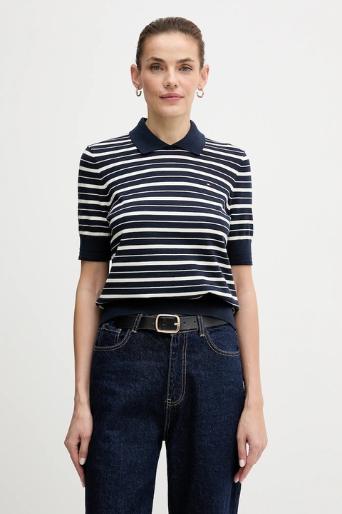 Tommy Hilfiger sweter damski kolor granatowy WW0WW47622 - zdjęcie produktu nr 2