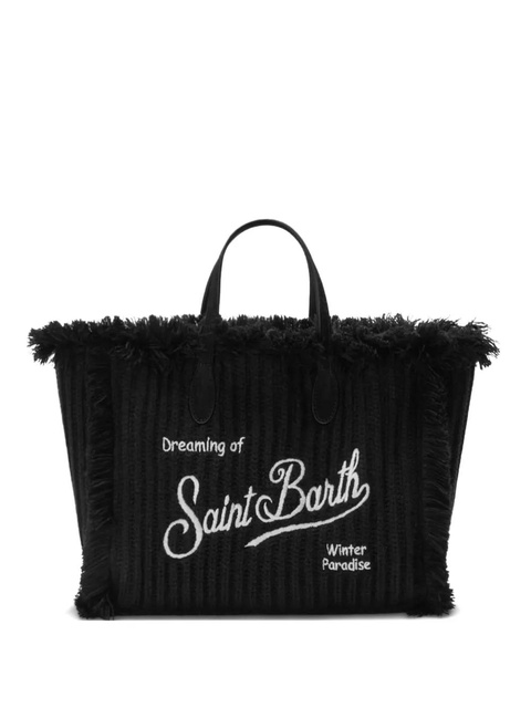 MC2 Saint Barth logo ribbed tote bag - Black - zdjęcie produktu nr 1