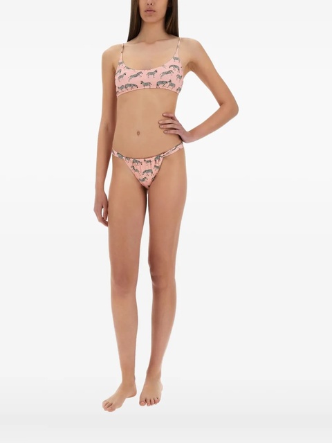 MC2 Saint Barth zebra-print bikini bottom - Pink - zdjęcie produktu nr 1