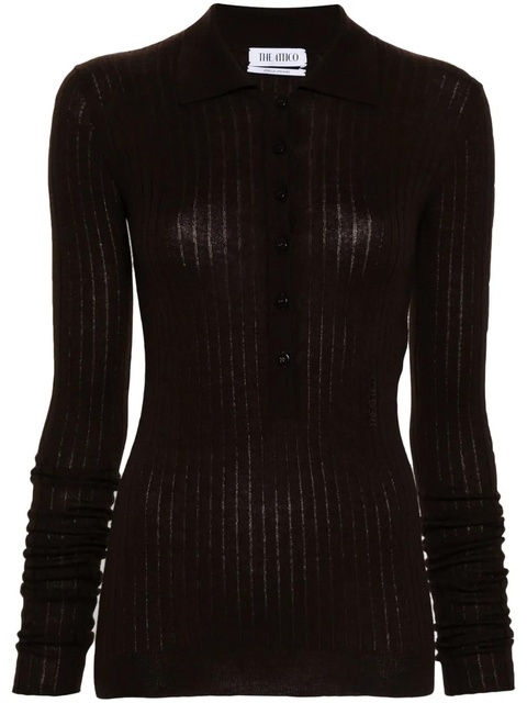 The Attico logo-appliqué sweater - Brown - zdjęcie produktu nr 1