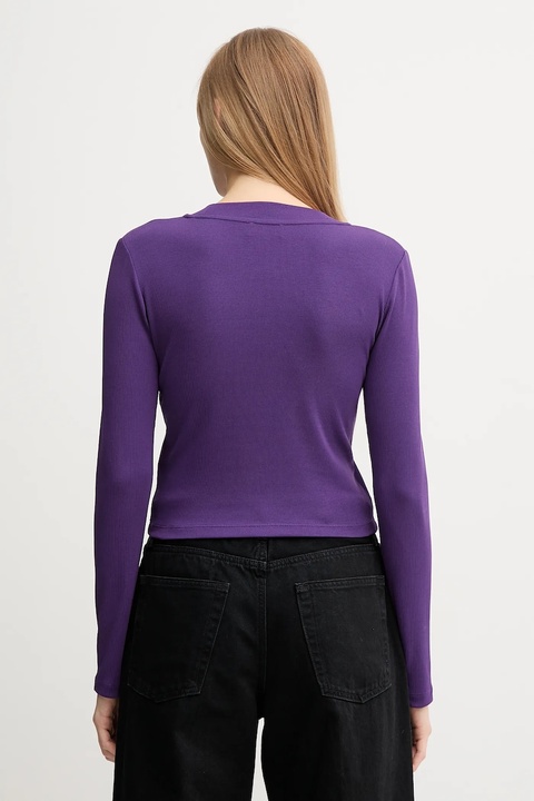 Calvin Klein Jeans longsleeve kolor fioletowy LV047A803G - zdjęcie produktu nr 2